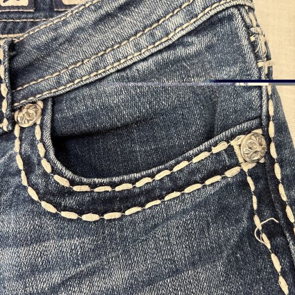 Miss Me Bling Pocket Bootcut Y2K Inspired Jeans Western Glam Cowgirl Denim sz 30 - Picture 16 of 16